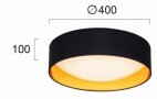 Plafoniera LED Neagra cu Interior Auriu 24W