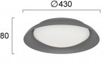 Plafoniera LED Rotunda Gri 23W 3000K
