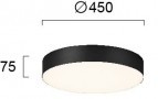Plafoniera LED Rotunda Neagra 40W, UGR 20