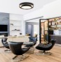 Plafoniera LED Rotunda Neagra cu Doua Cercuri 48W