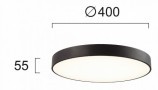 Plafoniera LED Rotunda Neagra, CCT 30W