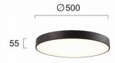 Plafoniera LED Rotunda Neagra, CCT 40W
