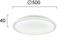 Plafoniera LED  Alba 45W, 3000K