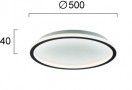Plafoniera LED  Alb cu Negru 45W, 3000K