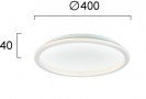 Plafoniera LED  Alba 35W, 3000K