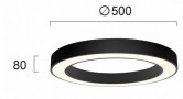 Plafoniera LED Rotunda Neagra 38W