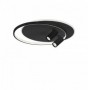 Plafoniera LED Rotunda Neagra cu Doua Spoturi Cilindrice 61W