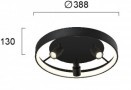 Plafoniera LED Rotunda Neagra cu Trei Spoturi Cilindrice 30W