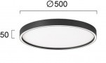 Plafoniera LED Rotunda Neagra 38W CCT