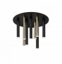 Plafoniera LED  Neagra cu Auriu 47W