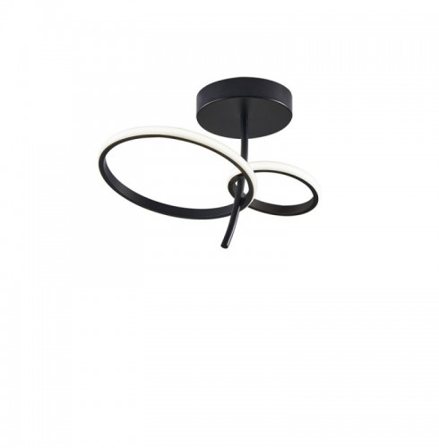 Plafoniera  LED Neagra Rotunda 25W