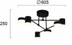 Plafoniera  LED Neagra Rotunda 30W UGR23