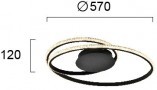 Plafoniera  LED Neagra 41W D570mm