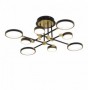 Plafoniera  LED Neagra cu Auriu 48W