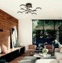 Plafoniera  LED Neagra cu Auriu 48W