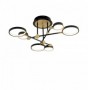 Plafoniera  LED Neagra cu Auriu 33W