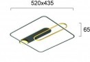 Plafoniera  LED Auriu cu Negru 45W