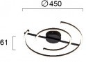 Plafoniera  LED Rotunda Neagra 27W