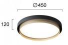 Plafoniera  LED Neagra 40W