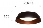 Plafoniera  LED Rtounda Neagra cu Alama 24W
