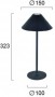 Lampa  Neagra cu Baterie, Dimabila 3W, 3000K