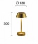 Lampa  Aurie cu Baterie, Dimabila, 4W, 3000K