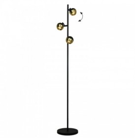 Lampadar  Negru si Auriu cu Dulie 3xGU10