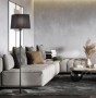 Lampadar  Negru Material Gri  1xE27
