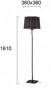 Lampadar  Negru Material Gri  1xE27