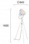 Lampadar  Alb Tip Proiector 1xE27