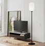 Lampadar  Negru cu Sticla 1xE27