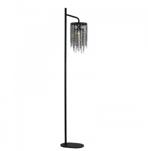 Lampadar  Negru cu Cristale 1xE14