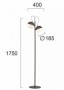 Lampadar  Negru, Tip Glob 2xE27
