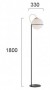Lampadar  Negru, Tip Glob din Sticla 1xE27