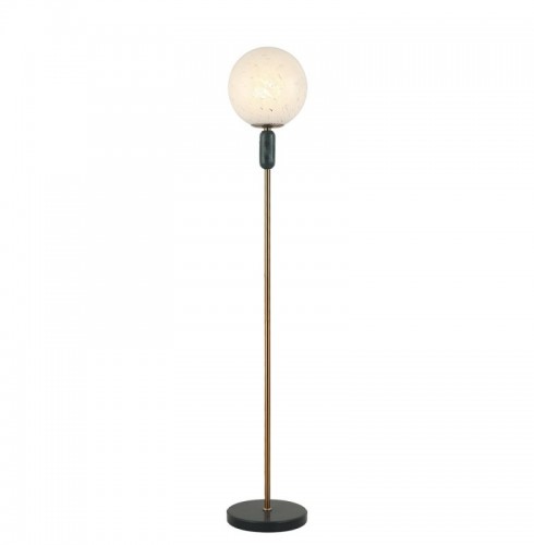 Lampadar  Auriu cu Negru, Tip Glob din Sticla 1xE27