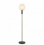 Lampadar  Auriu cu Negru, Tip Glob din Sticla 1xE27