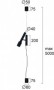 Lampadar  Negru, Tip Spot Suspendat cu Dulie 1xGU10