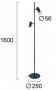 Lampadar  Negru, Tip Spot cu Dulie 2xGU10