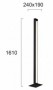 Lampadar  LED Negru, 27W 3000K