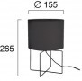 Lampa  Neagra si Panza cu Duilie 1xE27