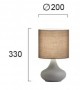 Lampa  Gri cu Panza 1xE14