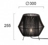 Lampa  Neagra cu Ata 1xE27