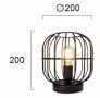 Lampa  Neagra cu Dulie 1xE27