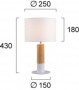 Lampa  Alba, Lemn si Aluminiu 1xE27