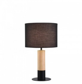 Lampa  Neagra, Lemn si Aluminiu 1xE27