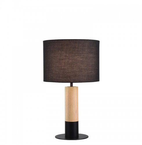 Lampa  Neagra, Lemn si Aluminiu 1xE27