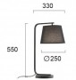 Lampa  Neagra, din Aluminiu 1xE27