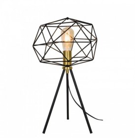 Lampa  Auriu cu Negru Vintage, cu Dulie 1xE27