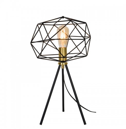 Lampa  Auriu cu Negru Vintage, cu Dulie 1xE27
