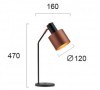 Lampa  Alama cu Negru, din Aluminiu, Orientabila 1xE27